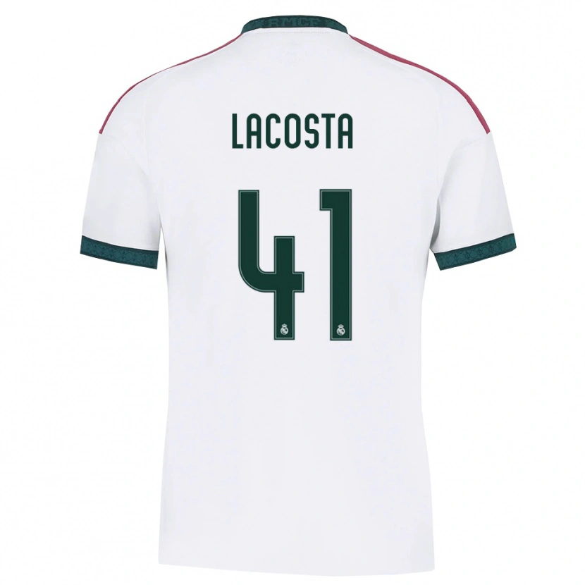Danxen Kobiety Diego Lacosta #41 Ciemnozielony Biały Czerwony Domowa Koszulka 2026/27 Koszulki Klubowe