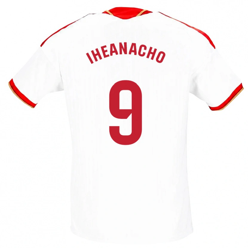 Danxen Kobiety Kelechi Iheanacho #9 Biały Czerwony Domowa Koszulka 2026/27 Koszulki Klubowe