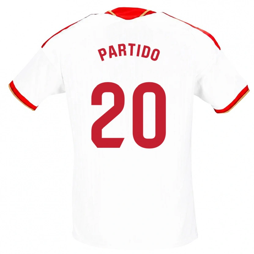Danxen Kobiety Paula Partido #20 Biały Czerwony Domowa Koszulka 2026/27 Koszulki Klubowe