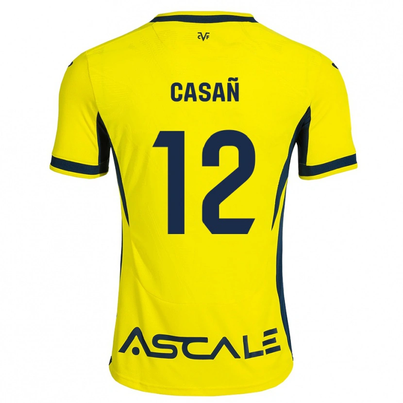Danxen Kobiety Jorge Casañ #12 Żółty Czarny Czerwony Domowa Koszulka 2026/27 Koszulki Klubowe
