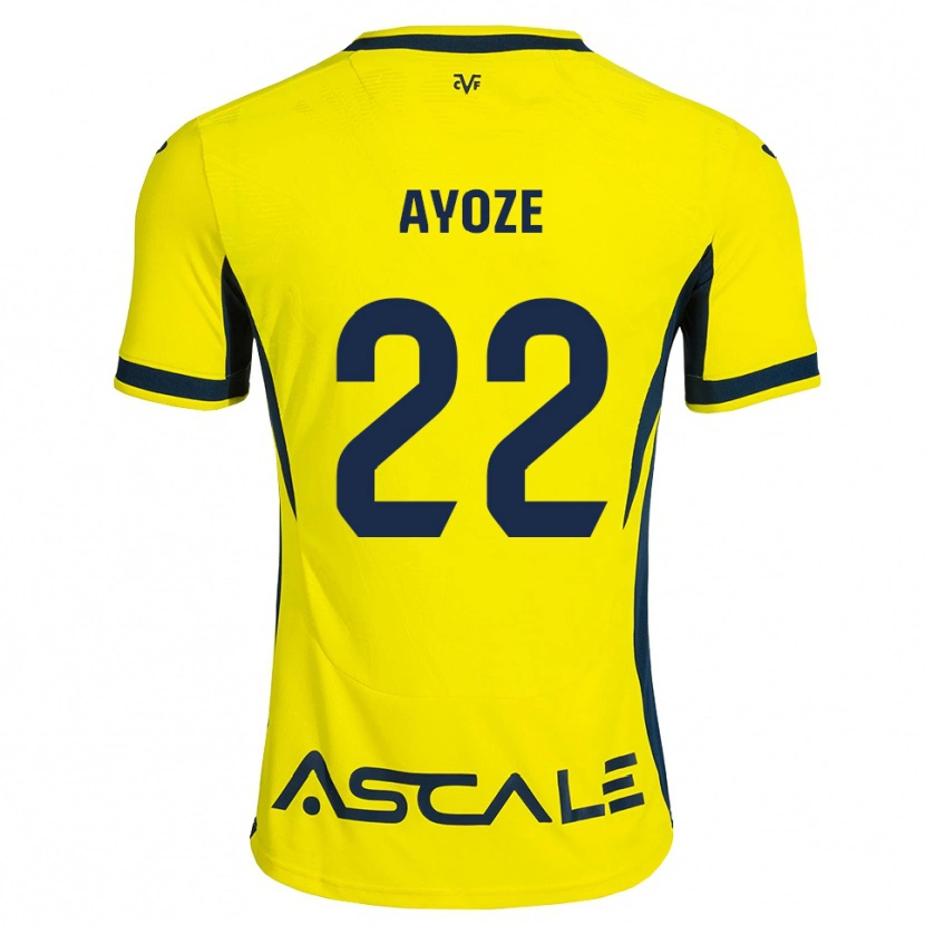 Danxen Kobiety Ayoze Pérez #22 Żółty Czarny Czerwony Domowa Koszulka 2026/27 Koszulki Klubowe