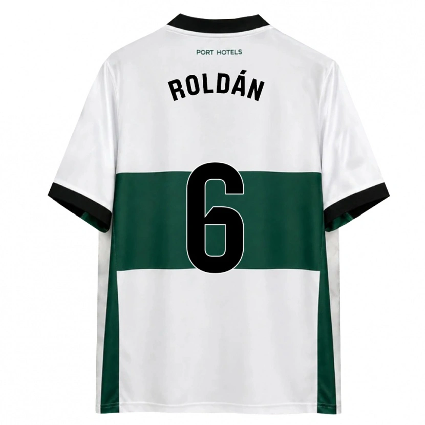 Danxen Kobiety Luis Roldán #6 Zielony Biały Czerwony Domowa Koszulka 2026/27 Koszulki Klubowe