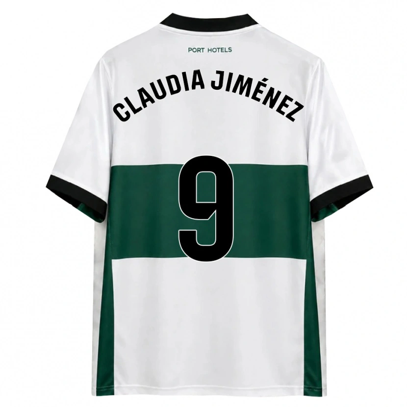 Danxen Kobiety Claudia Jiménez Gutiérrez #9 Zielony Biały Czerwony Domowa Koszulka 2026/27 Koszulki Klubowe