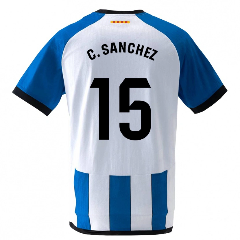 Danxen Kobiety Carlos Sanchez #15 Królewski Niebieski Biały Domowa Koszulka 2026/27 Koszulki Klubowe