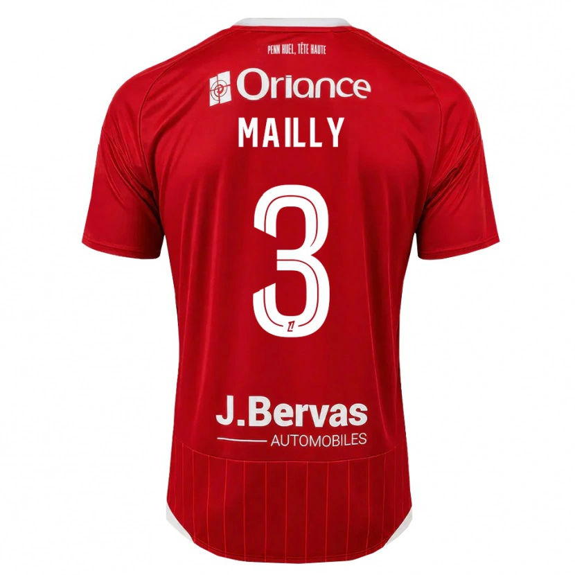 Danxen Kobiety Evan Mailly #3 Biały Czerwony Domowa Koszulka 2026/27 Koszulki Klubowe