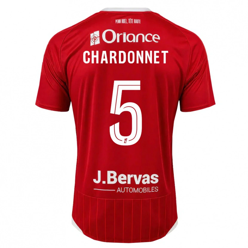 Danxen Kobiety Brendan Chardonnet #5 Biały Czerwony Domowa Koszulka 2026/27 Koszulki Klubowe
