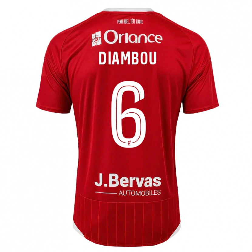 Danxen Kobiety Mamady Diambou #6 Biały Czerwony Domowa Koszulka 2026/27 Koszulki Klubowe