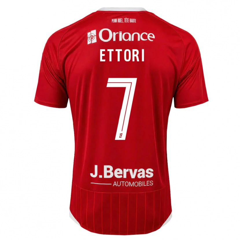 Danxen Kobiety Yanis Ettori #7 Biały Czerwony Domowa Koszulka 2026/27 Koszulki Klubowe