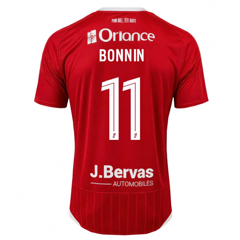 Danxen Kobiety Lilian Bonnin #11 Biały Czerwony Domowa Koszulka 2026/27 Koszulki Klubowe