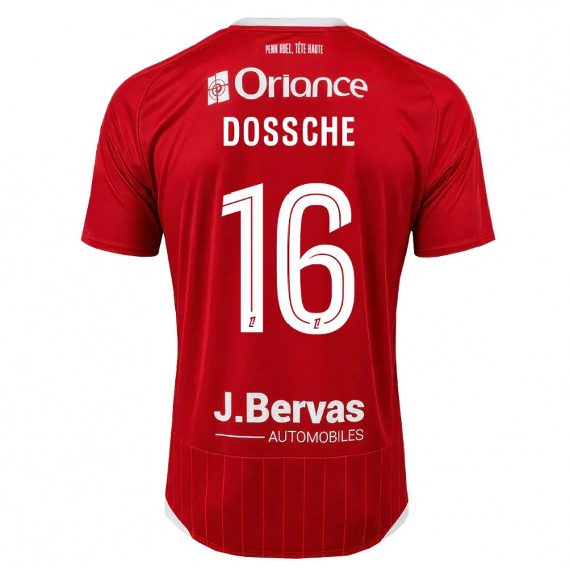 Danxen Kobiety Marvin Dossche #16 Biały Czerwony Domowa Koszulka 2026/27 Koszulki Klubowe