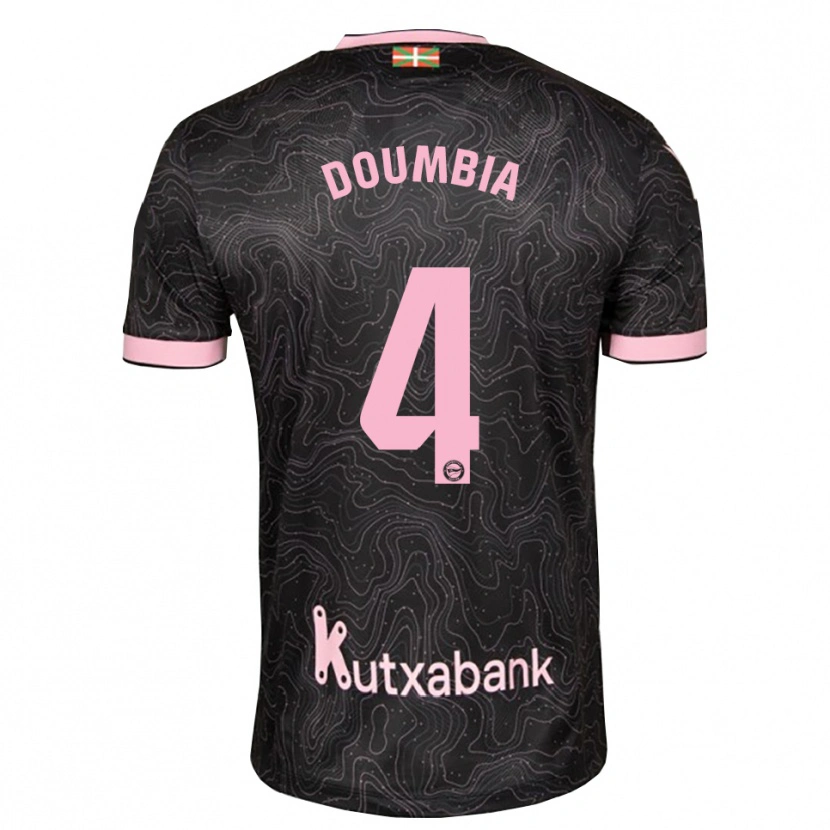 Danxen Kobiety Daouda Doumbia #4 Czarny Różowy Wyjazdowa Koszulka 2026/27 Koszulki Klubowe