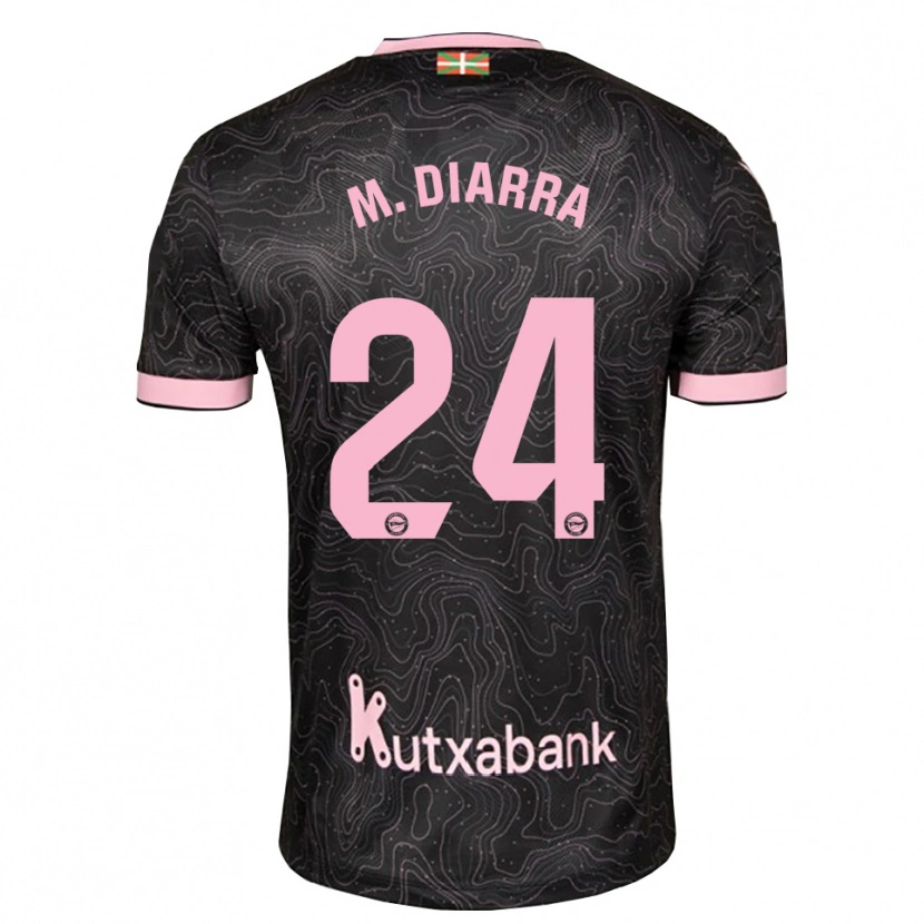Danxen Kobiety Moussa Diarra #24 Czarny Różowy Wyjazdowa Koszulka 2026/27 Koszulki Klubowe
