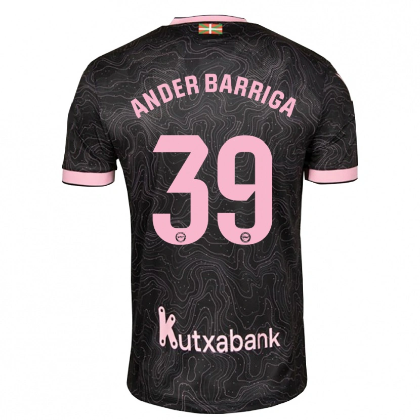 Danxen Kobiety Jon Ander Barriga #39 Czarny Różowy Wyjazdowa Koszulka 2026/27 Koszulki Klubowe