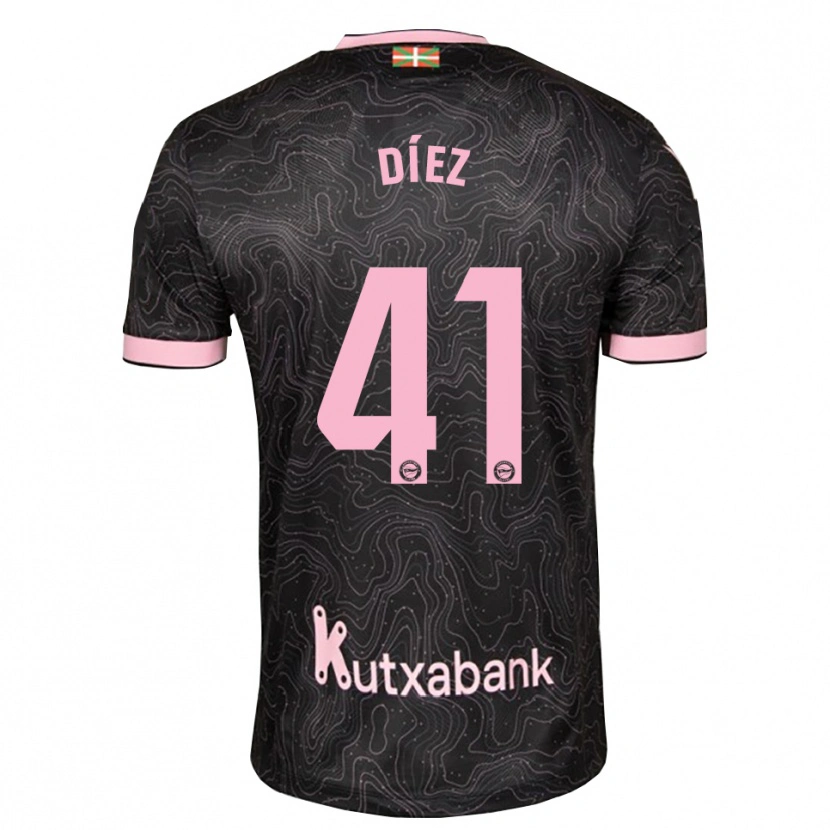 Danxen Kobiety Victor Díez #41 Czarny Różowy Wyjazdowa Koszulka 2026/27 Koszulki Klubowe