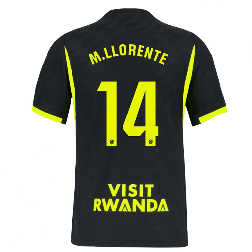 Danxen Kobiety Marcos Llorente #14 Jasnozielony Czarny Wyjazdowa Koszulka 2026/27 Koszulki Klubowe