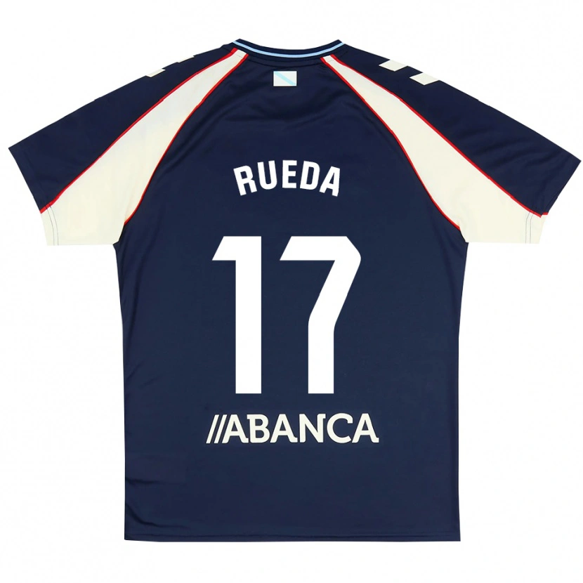 Danxen Kobiety Javi Rueda #17 Królewski Niebieski Czerwony Biały Wyjazdowa Koszulka 2026/27 Koszulki Klubowe