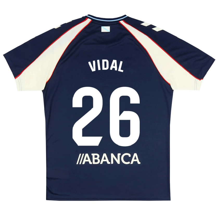 Danxen Kobiety Marc Vidal #26 Królewski Niebieski Czerwony Biały Wyjazdowa Koszulka 2026/27 Koszulki Klubowe