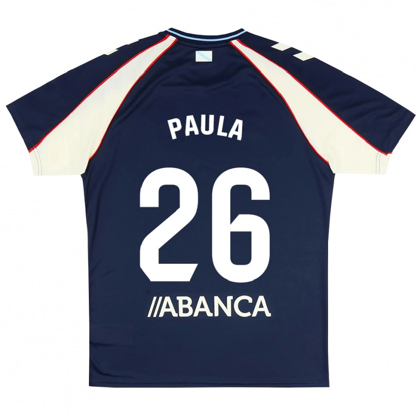 Danxen Kobiety Paula Rodríguez #26 Królewski Niebieski Czerwony Biały Wyjazdowa Koszulka 2026/27 Koszulki Klubowe