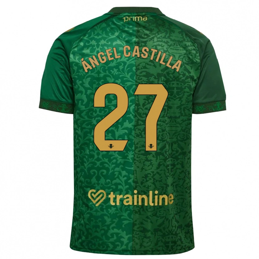 Danxen Kobiety Miguel Ángel Castilla #27 Leśna Zieleń Ciemny Złoty Złoty Wyjazdowa Koszulka 2026/27 Koszulki Klubowe