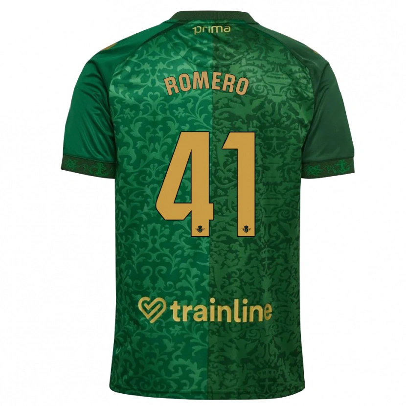 Danxen Kobiety José Romero #41 Leśna Zieleń Ciemny Złoty Złoty Wyjazdowa Koszulka 2026/27 Koszulki Klubowe