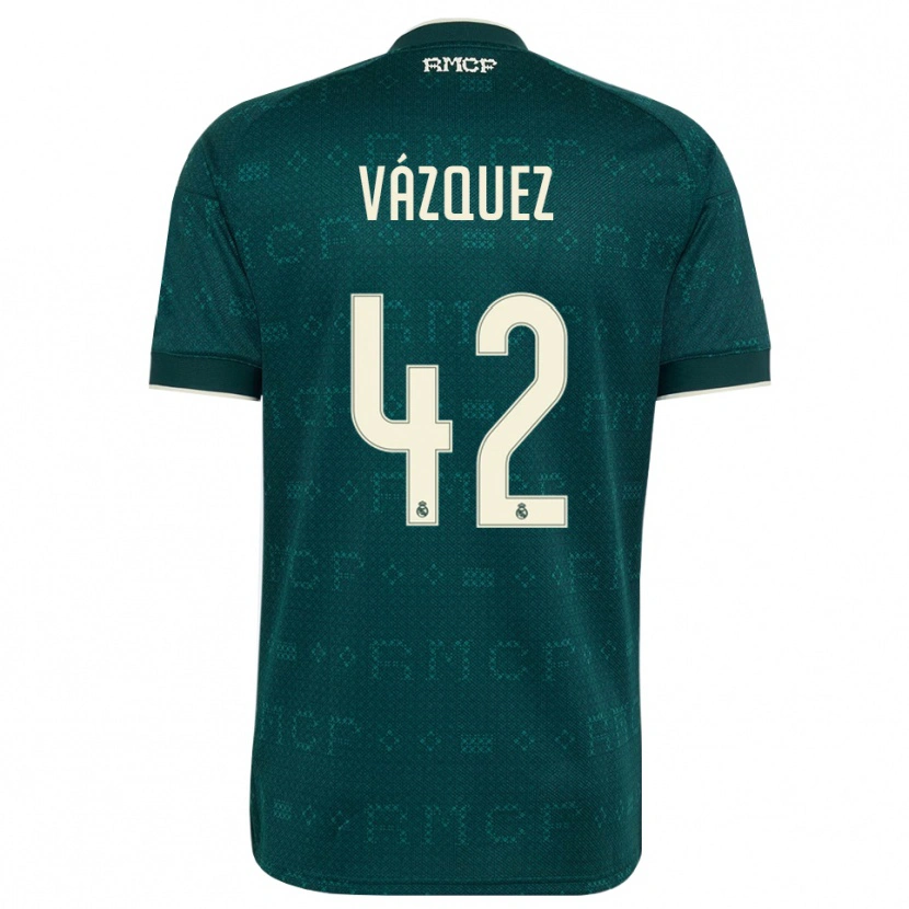 Danxen Kobiety Erik Vázquez #42 Ciemnoszary Szary Biały Wyjazdowa Koszulka 2026/27 Koszulki Klubowe