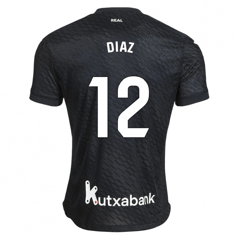 Danxen Kobiety Ekain Díaz #12 Czarny Biały Wyjazdowa Koszulka 2026/27 Koszulki Klubowe