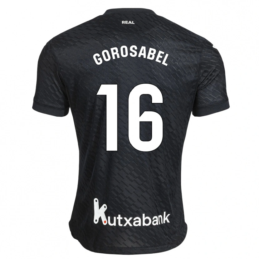 Danxen Kobiety Gorka Gorosabel #16 Czarny Biały Wyjazdowa Koszulka 2026/27 Koszulki Klubowe
