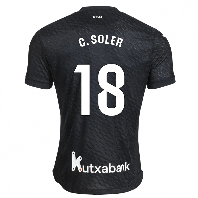 Danxen Kobiety Carlos Soler #18 Czarny Biały Wyjazdowa Koszulka 2026/27 Koszulki Klubowe