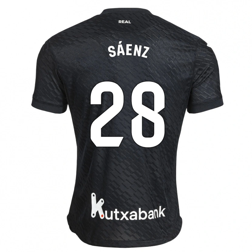 Danxen Kobiety Manuel Sáenz #28 Czarny Biały Wyjazdowa Koszulka 2026/27 Koszulki Klubowe
