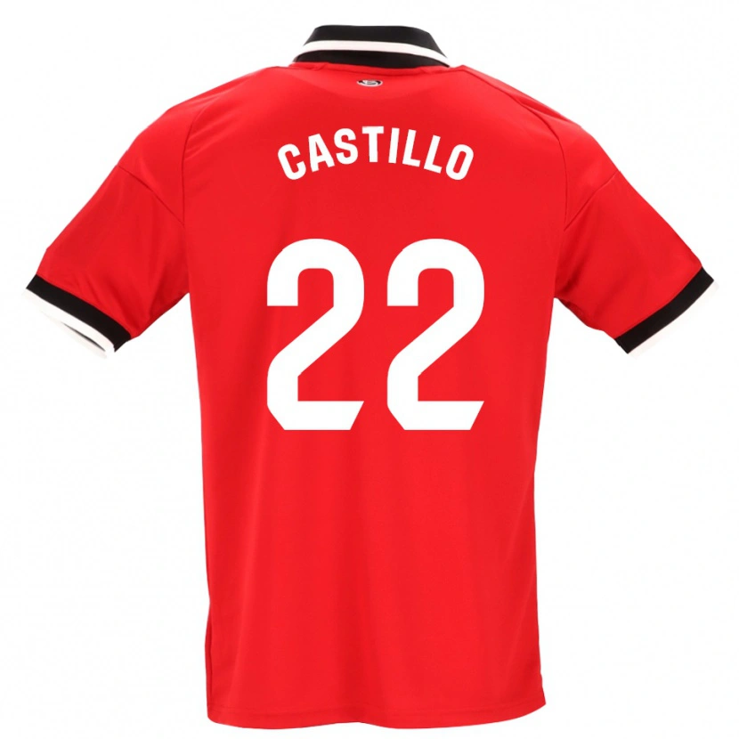Danxen Kobiety José Castillo #22 Czarny Biały Czerwony Wyjazdowa Koszulka 2026/27 Koszulki Klubowe