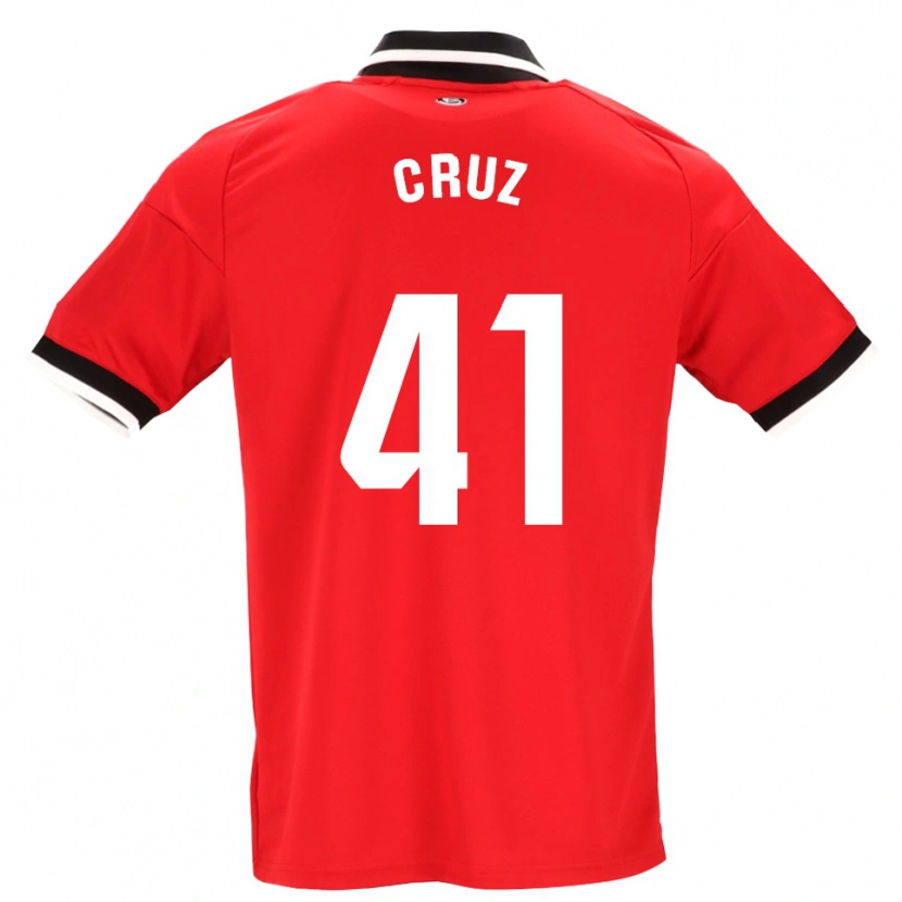 Danxen Kobiety Jesús Cruz #41 Czarny Biały Czerwony Wyjazdowa Koszulka 2026/27 Koszulki Klubowe