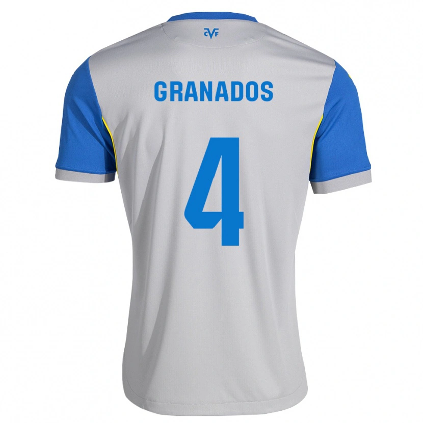 Danxen Kobiety Carlos Granados #4 Niebieski Szary Wyjazdowa Koszulka 2026/27 Koszulki Klubowe