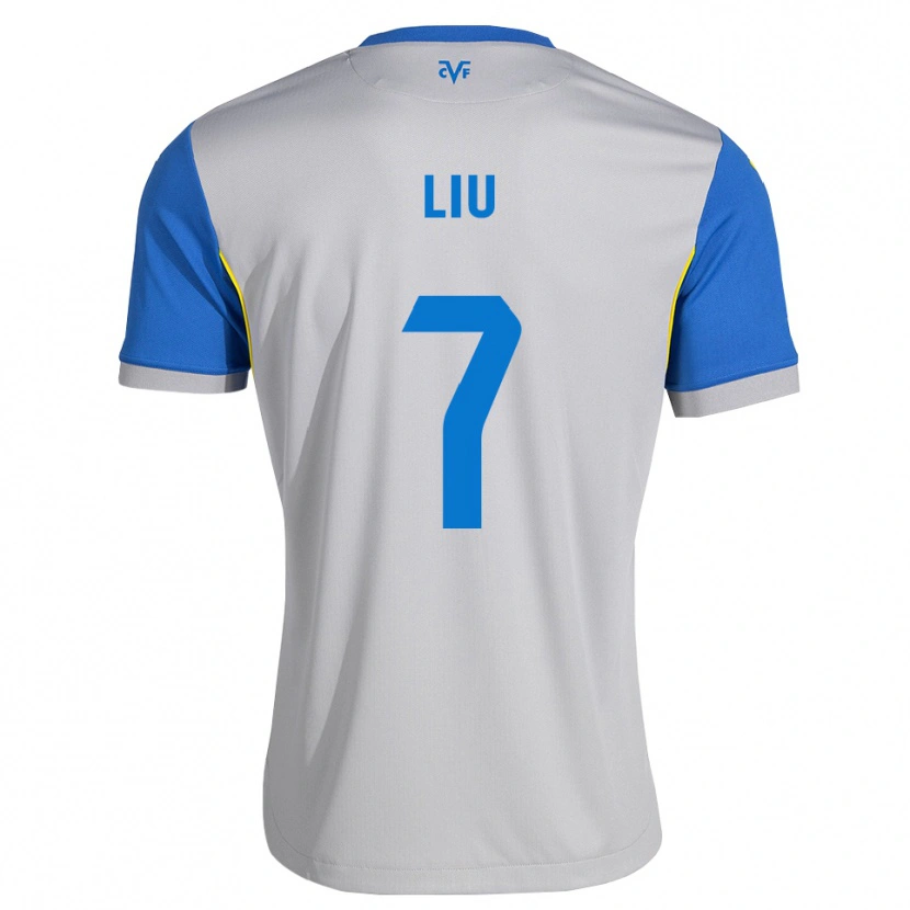 Danxen Kobiety Kaiyuan Liu #7 Niebieski Szary Wyjazdowa Koszulka 2026/27 Koszulki Klubowe