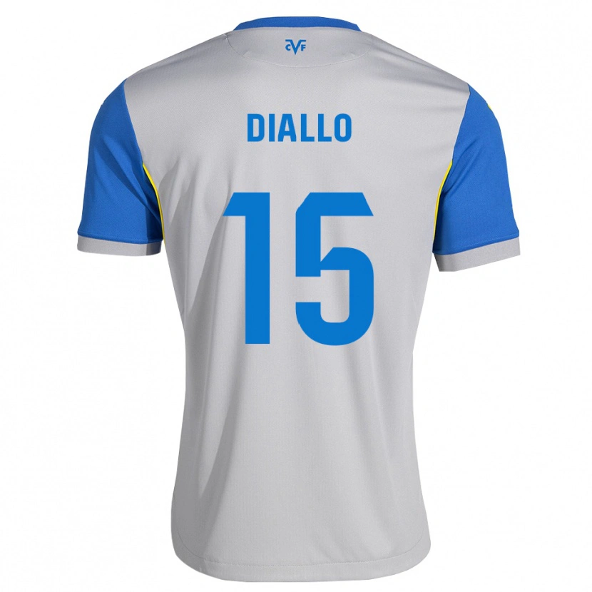 Danxen Kobiety Moussa Diallo #15 Niebieski Szary Wyjazdowa Koszulka 2026/27 Koszulki Klubowe