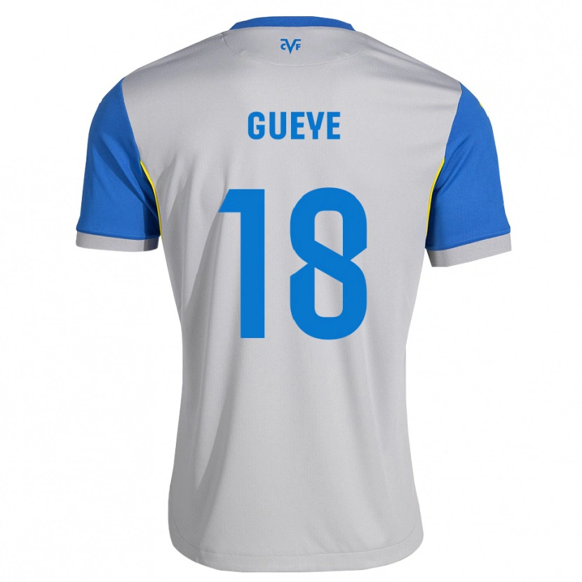 Danxen Kobiety Pape Gueye #18 Niebieski Szary Wyjazdowa Koszulka 2026/27 Koszulki Klubowe