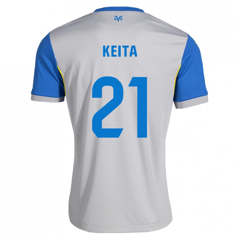 Danxen Kobiety Manfa Keita #21 Niebieski Szary Wyjazdowa Koszulka 2026/27 Koszulki Klubowe