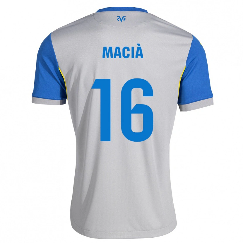 Danxen Kobiety Carlos Macià #16 Niebieski Szary Wyjazdowa Koszulka 2026/27 Koszulki Klubowe