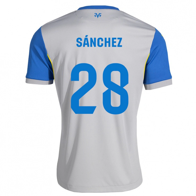 Danxen Kobiety Edu Sánchez #28 Niebieski Szary Wyjazdowa Koszulka 2026/27 Koszulki Klubowe