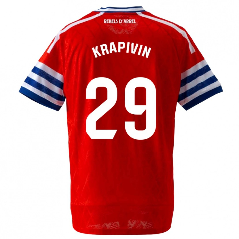 Danxen Kobiety Yegor Krapivin #29 Królewski Niebieski Czerwony Wyjazdowa Koszulka 2026/27 Koszulki Klubowe