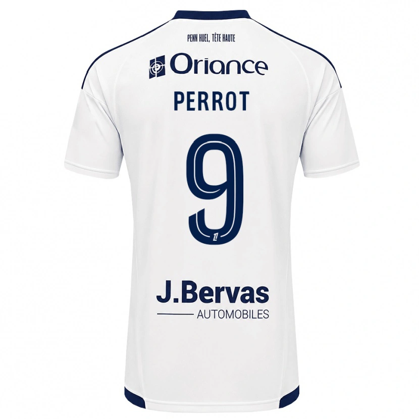 Danxen Kobiety Maël Perrot #9 Granatowy Biały Wyjazdowa Koszulka 2026/27 Koszulki Klubowe