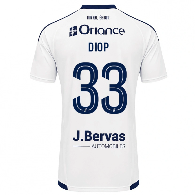 Danxen Kobiety Saliou Diop #33 Granatowy Biały Wyjazdowa Koszulka 2026/27 Koszulki Klubowe