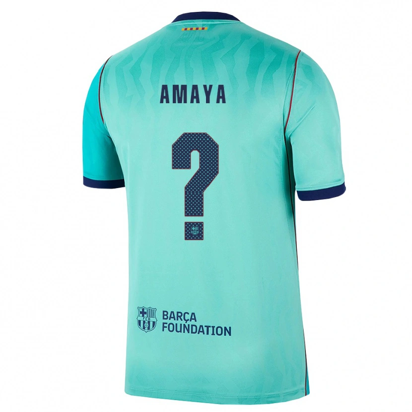 Danxen Kobiety Antonio Amaya #0 Aqua Ciemny Turkus Królewski Niebieski Trzeci Komplet Koszulka 2026/27 Koszulki Klubowe