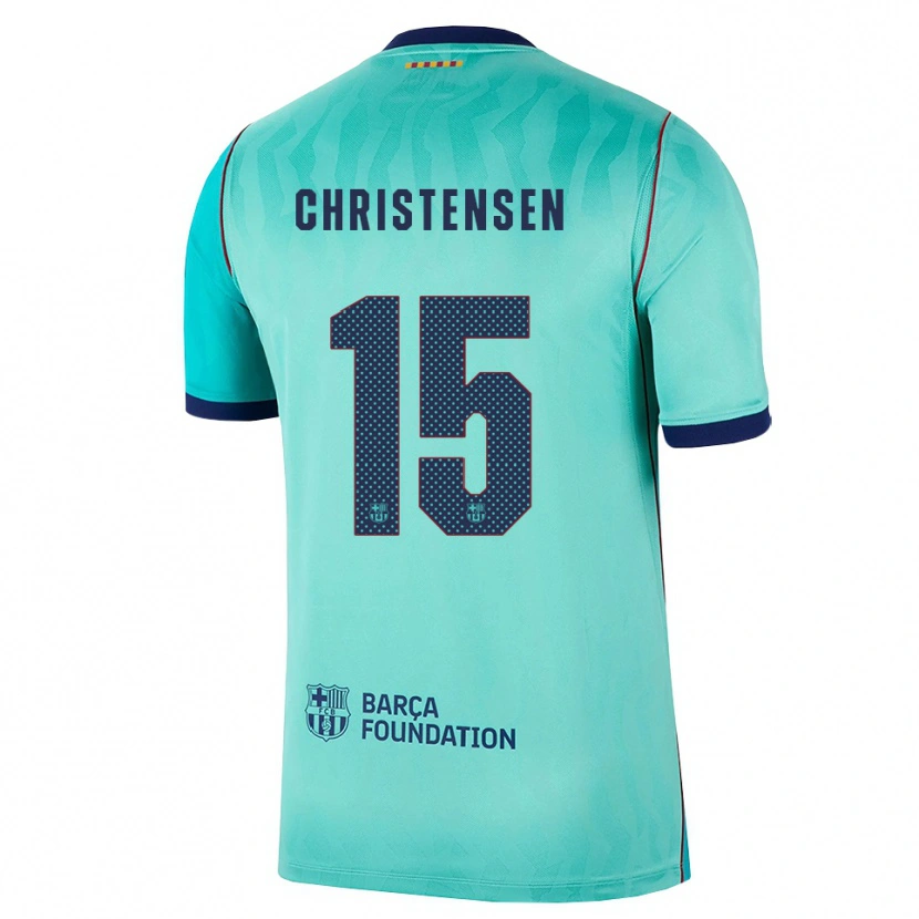 Danxen Kobiety Andreas Christensen #15 Aqua Ciemny Turkus Królewski Niebieski Trzeci Komplet Koszulka 2026/27 Koszulki Klubowe