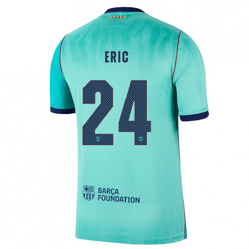 Danxen Kobiety Eric García #24 Aqua Ciemny Turkus Królewski Niebieski Trzeci Komplet Koszulka 2026/27 Koszulki Klubowe
