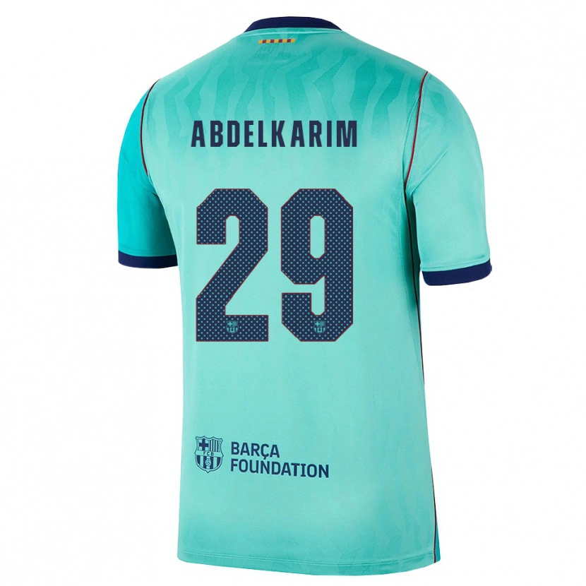 Danxen Kobiety Hamza Abdelkarim #29 Aqua Ciemny Turkus Królewski Niebieski Trzeci Komplet Koszulka 2026/27 Koszulki Klubowe