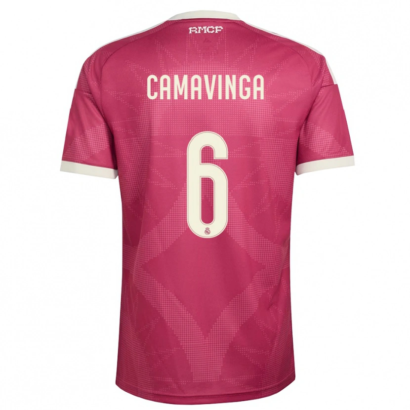 Danxen Kobiety Eduardo Camavinga #6 Blado Fioletowy Czerwony Biały Trzeci Komplet Koszulka 2026/27 Koszulki Klubowe
