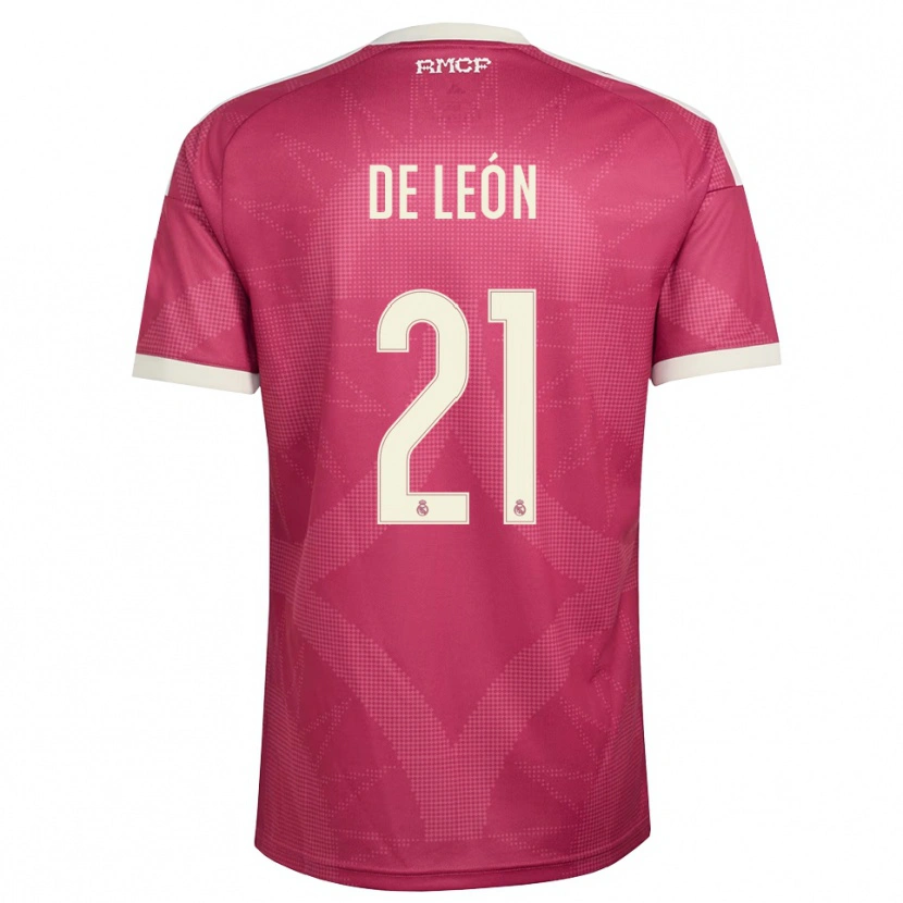Danxen Kobiety Jeremy De León #21 Blado Fioletowy Czerwony Biały Trzeci Komplet Koszulka 2026/27 Koszulki Klubowe