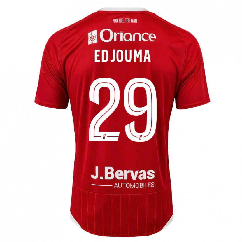 Danxen Kobiety Noah Edjouma #29 Biały Czerwony Domowa Koszulka 2026/27 Koszulki Klubowe