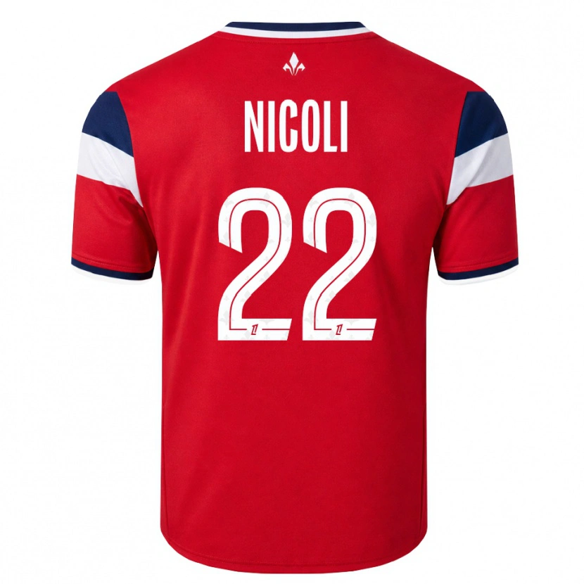 Danxen Dzieci Morgane Nicoli #22 Czerwony Biały Królewski Niebieski Domowa Koszulka 2026/27 Koszulki Klubowe