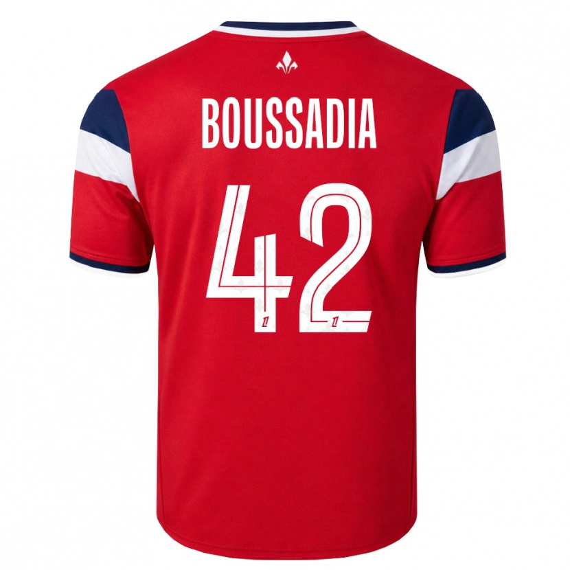 Danxen Dzieci Saad Boussadia #42 Czerwony Biały Królewski Niebieski Domowa Koszulka 2026/27 Koszulki Klubowe